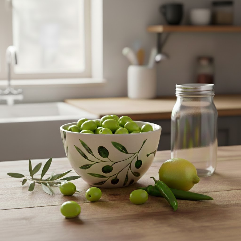 featuring a glossy green interior; ideal for serving and display.