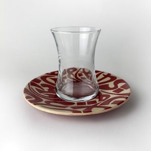 An istikan paired with a saucer